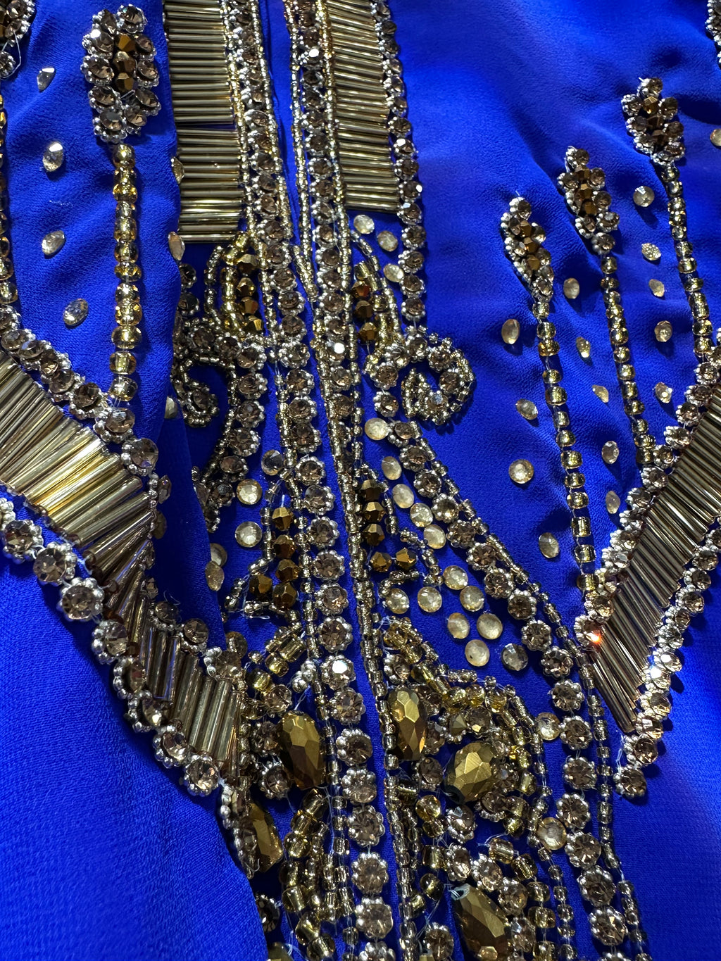 Beautiful dress from Dubai size 16/18 Royal blue and gold