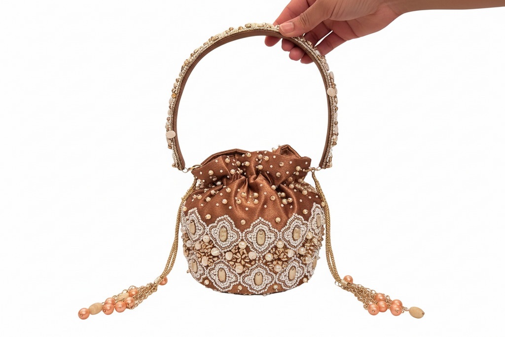 Beautiful bronze pearl purse ( brand new )