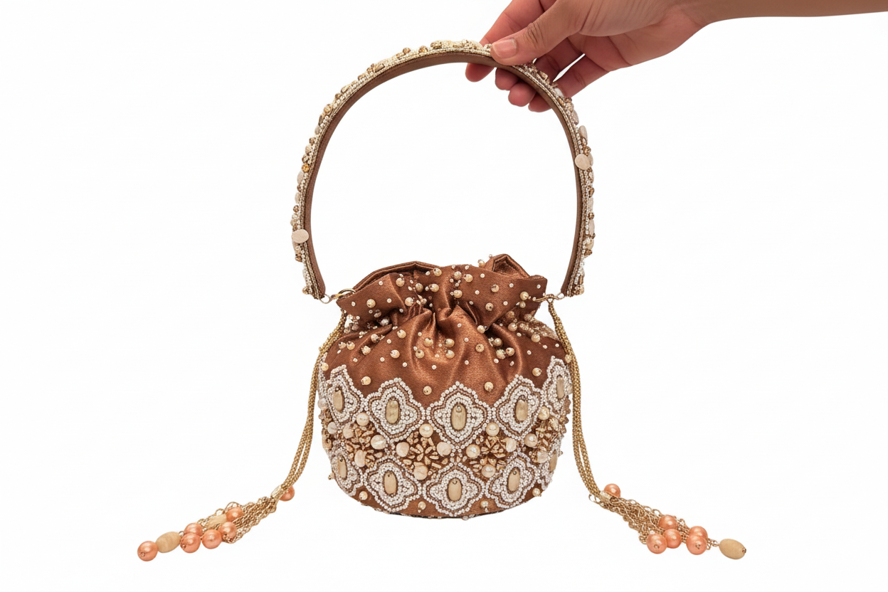 Beautiful bronze pearl purse ( brand new )