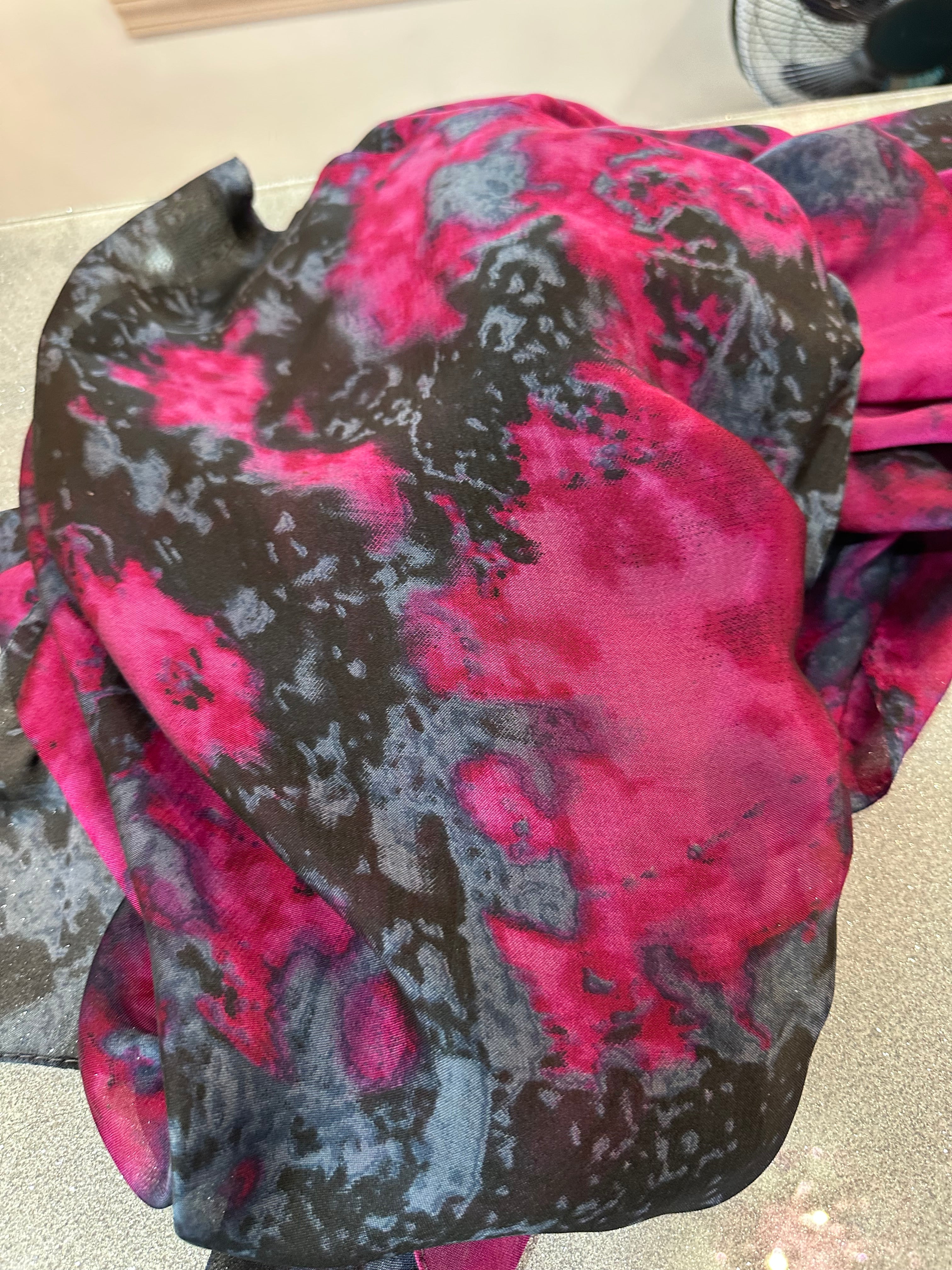 Magenta ,gray and black