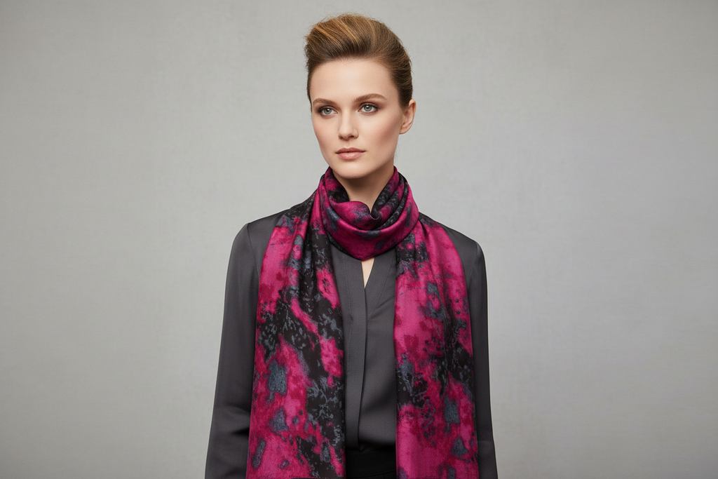 Magenta ,gray and black