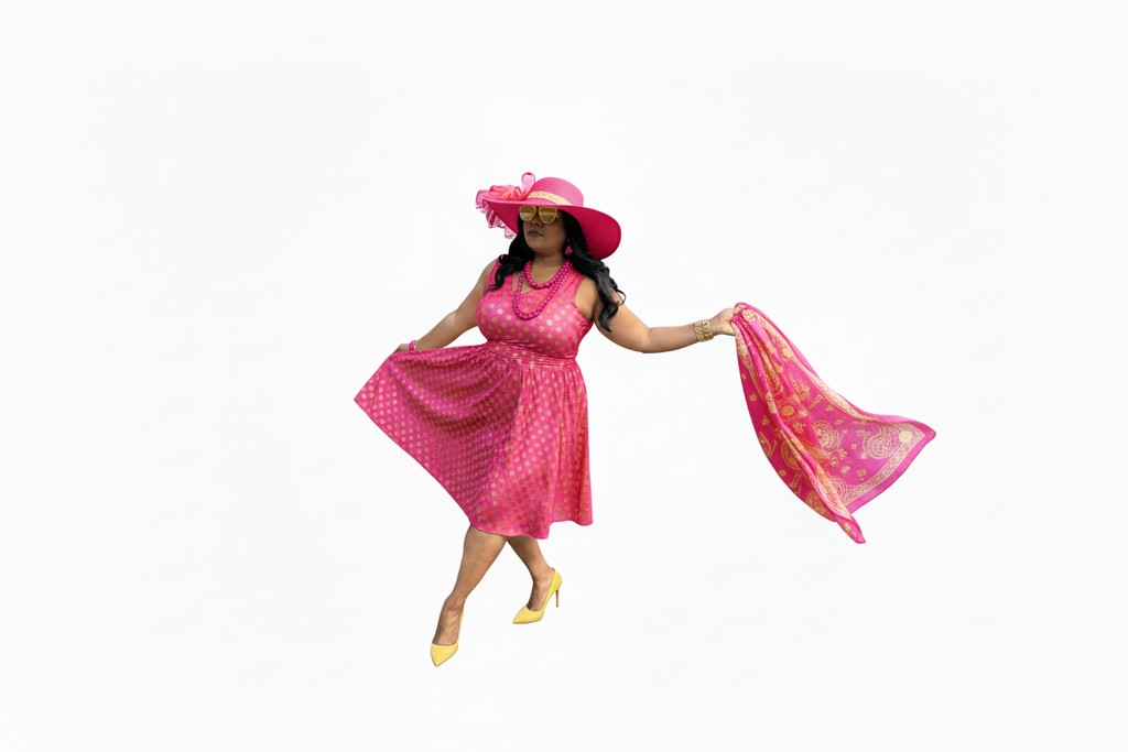 Hot pink Dubai scarf