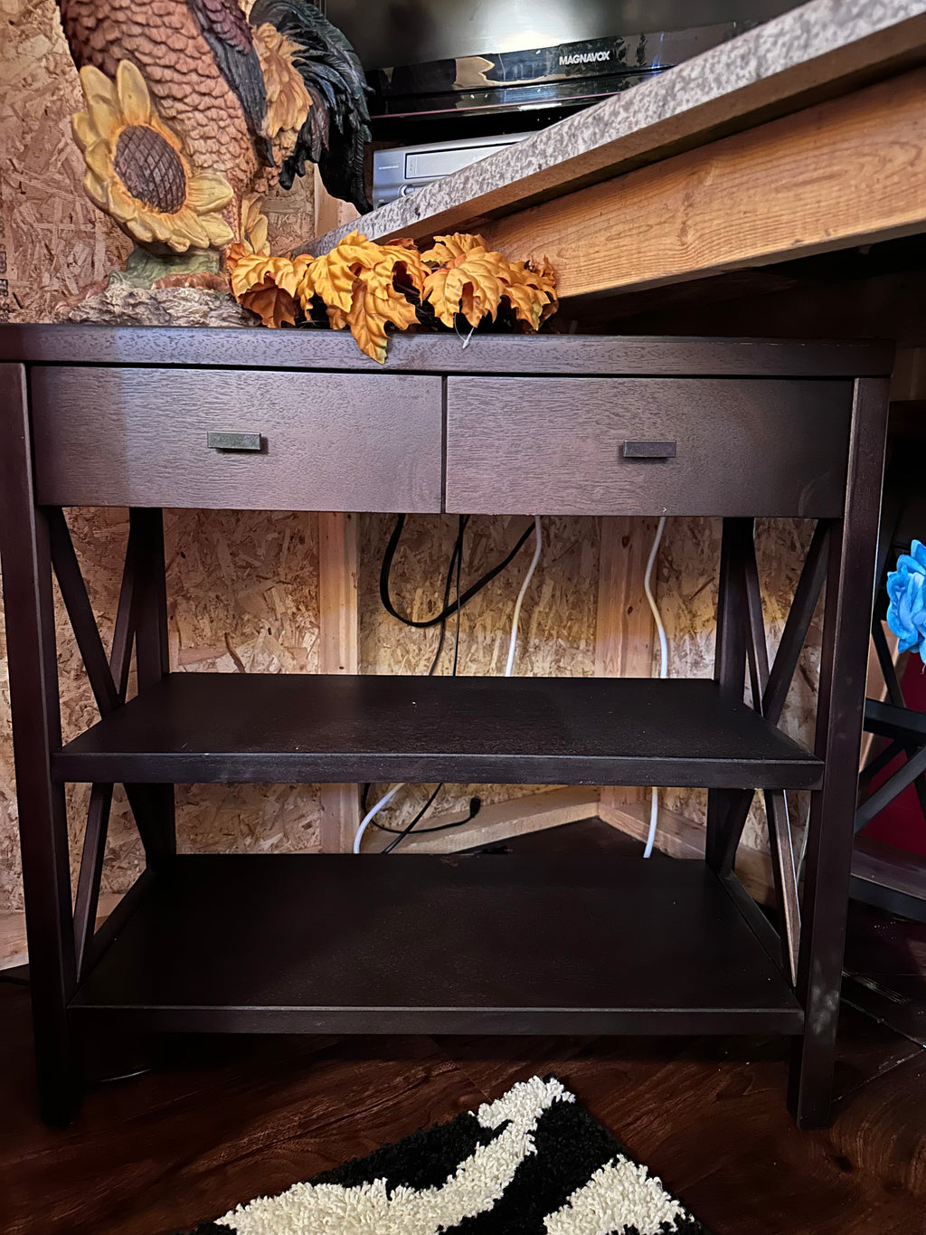 Brown Console stand with drawers- in store pick up only