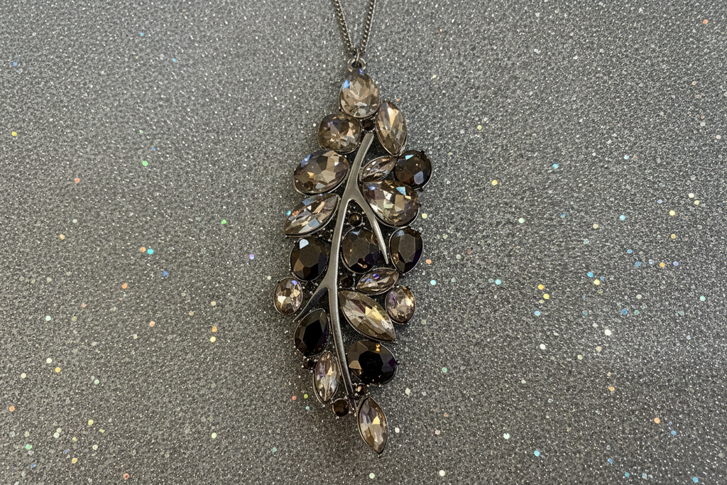 Multi grey costume diamond necklace