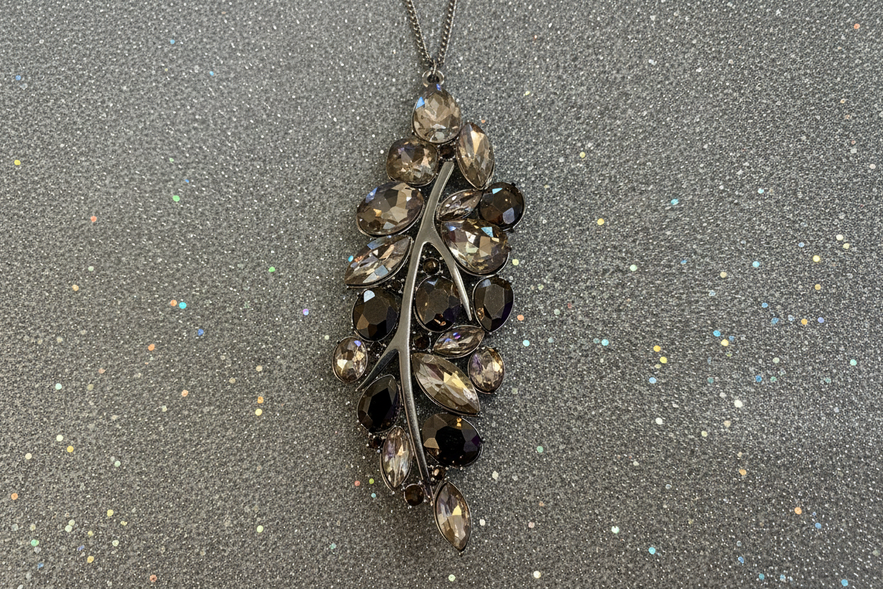 Multi grey costume diamond necklace