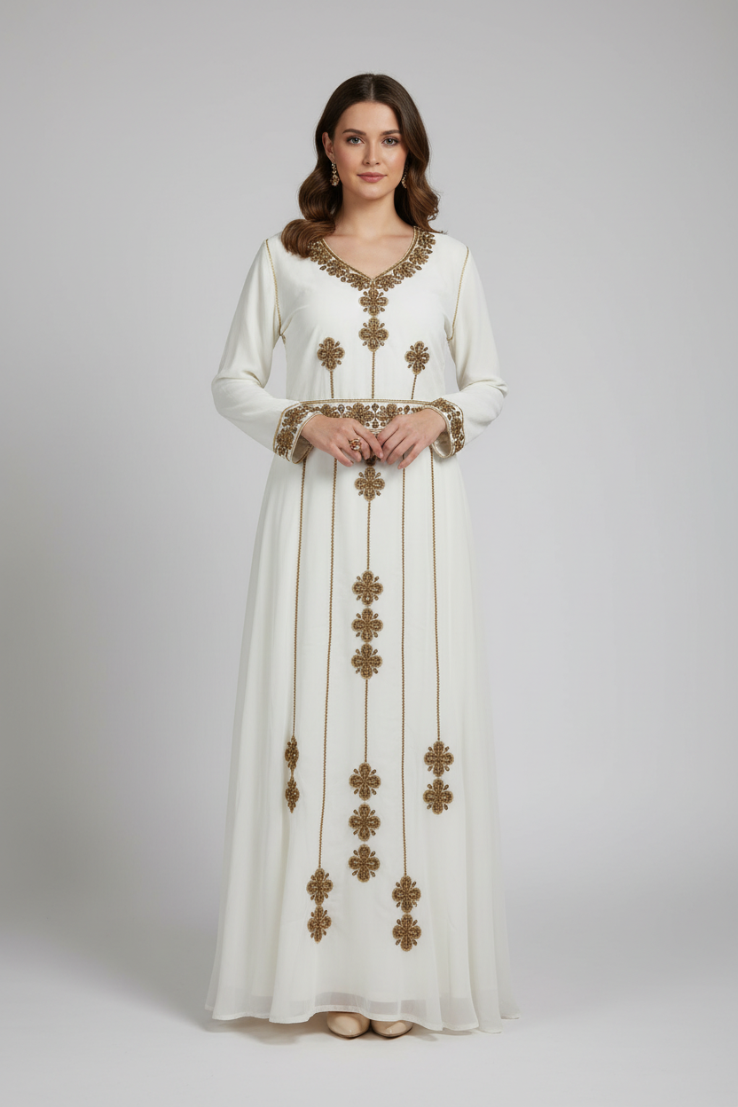 Beautiful Dubai gown with gold details  size 16/18