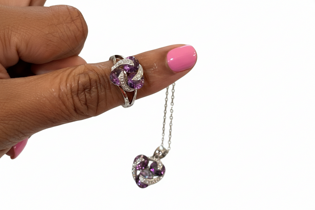 Beautiful necklace and ring set. Ring size 9.5