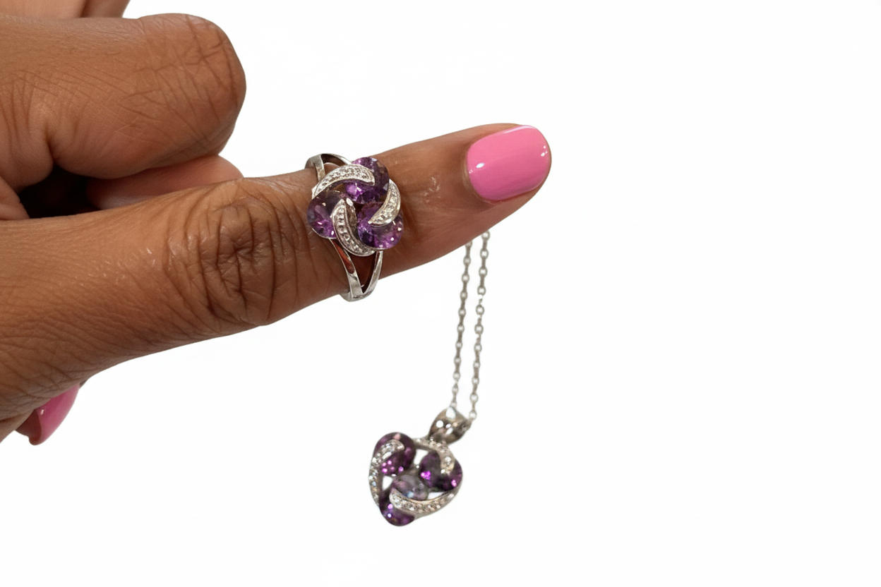 Beautiful necklace and ring set. Ring size 9.5