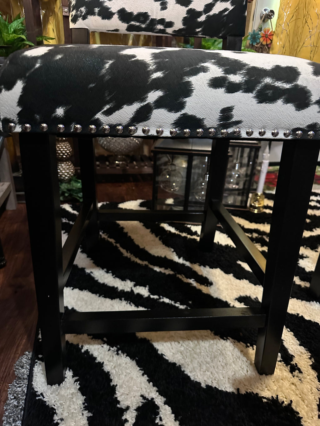 Cow chairs (2) excellent condition sold as a set- in store pick up only