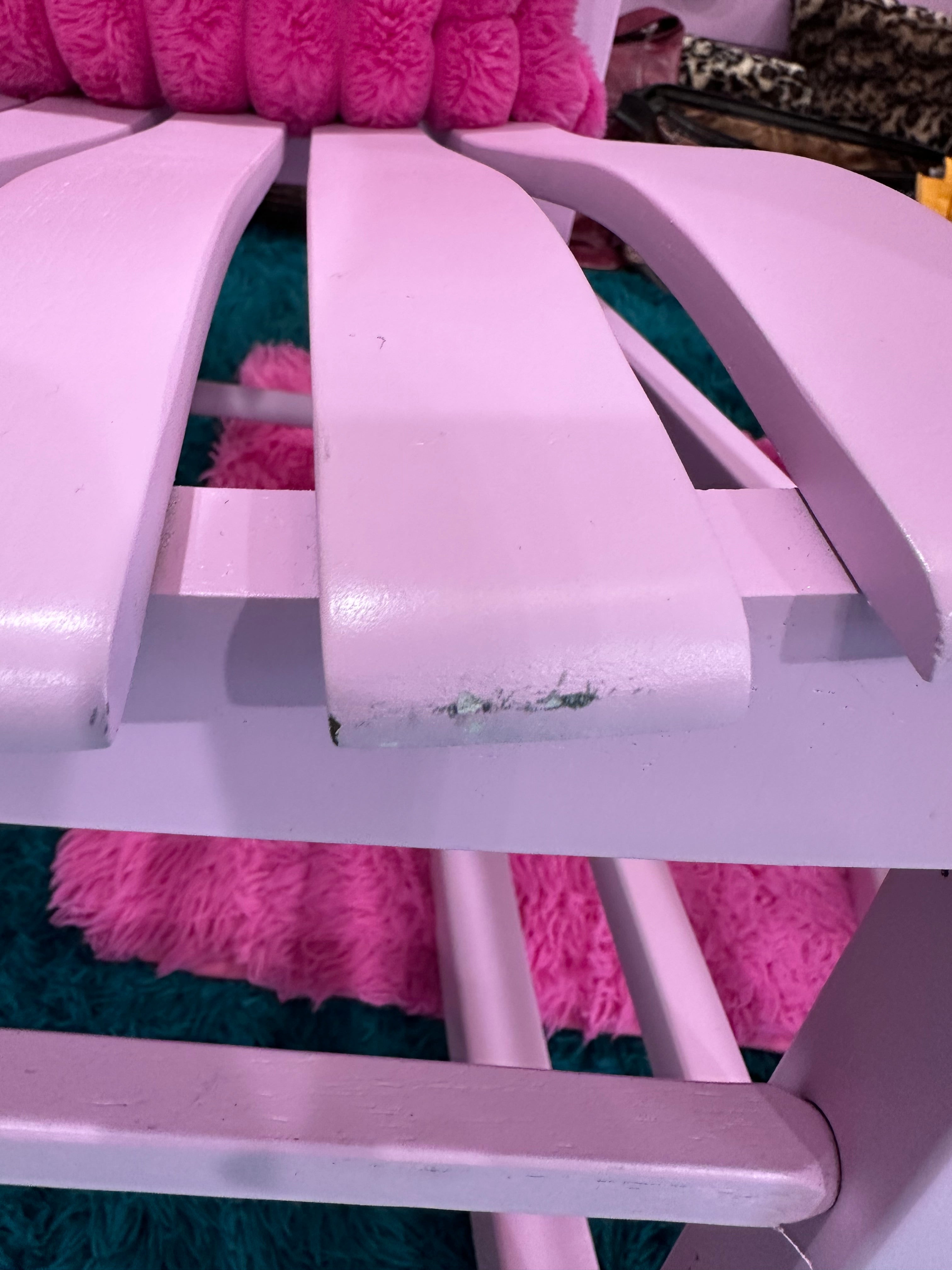 Adorable Pink Rockers with hot pink pillows sold as a set- in store pick up only now on sale… was $200