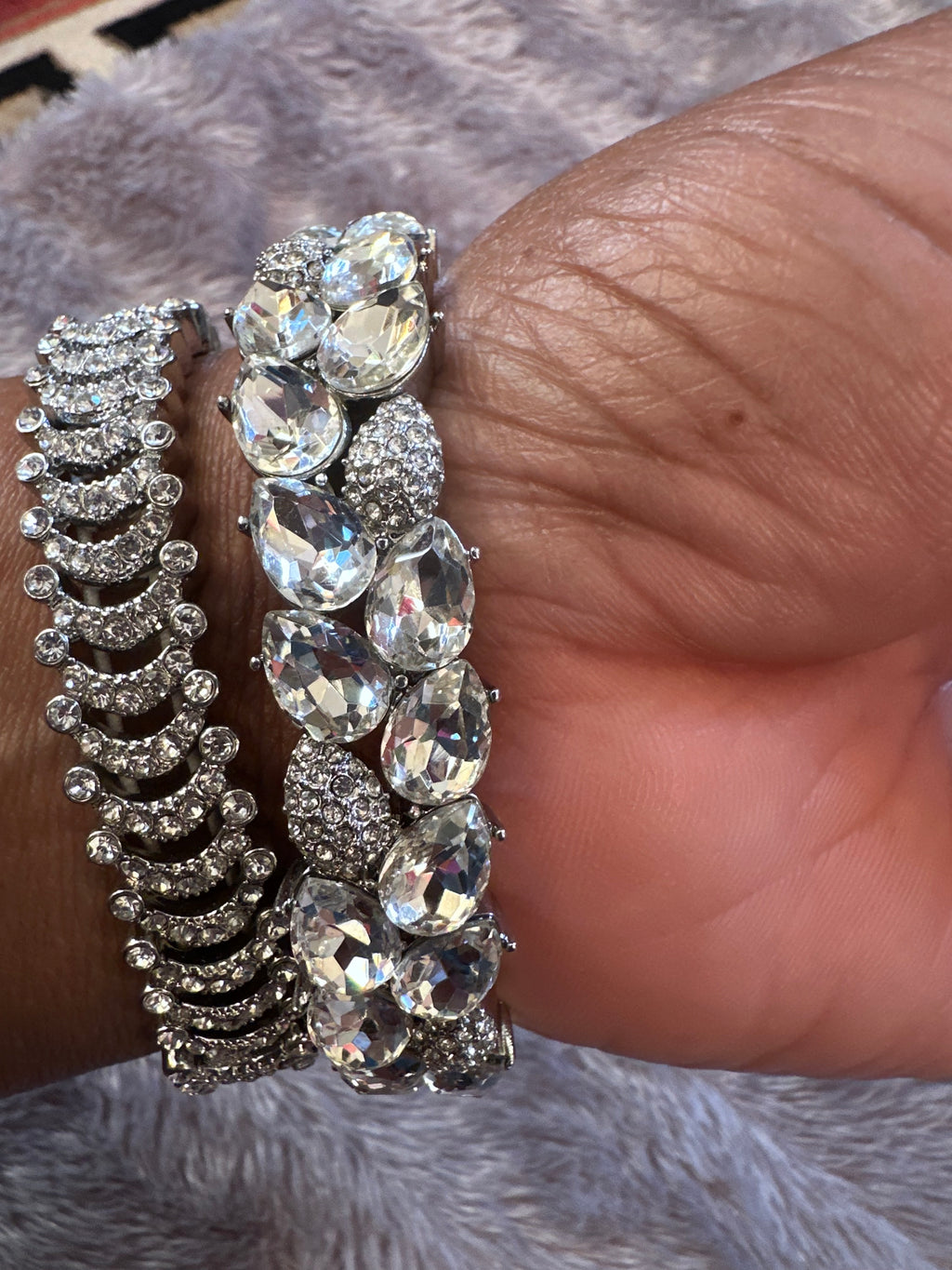 Two unique silver bracelets ( go great together or separate)