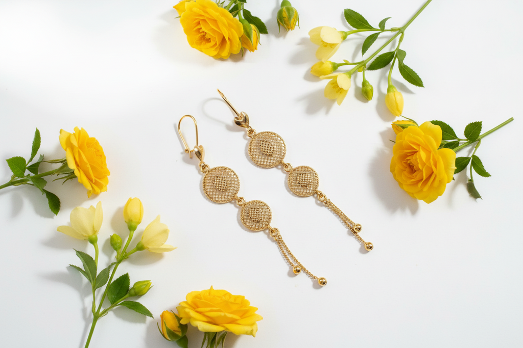 Gold earrings