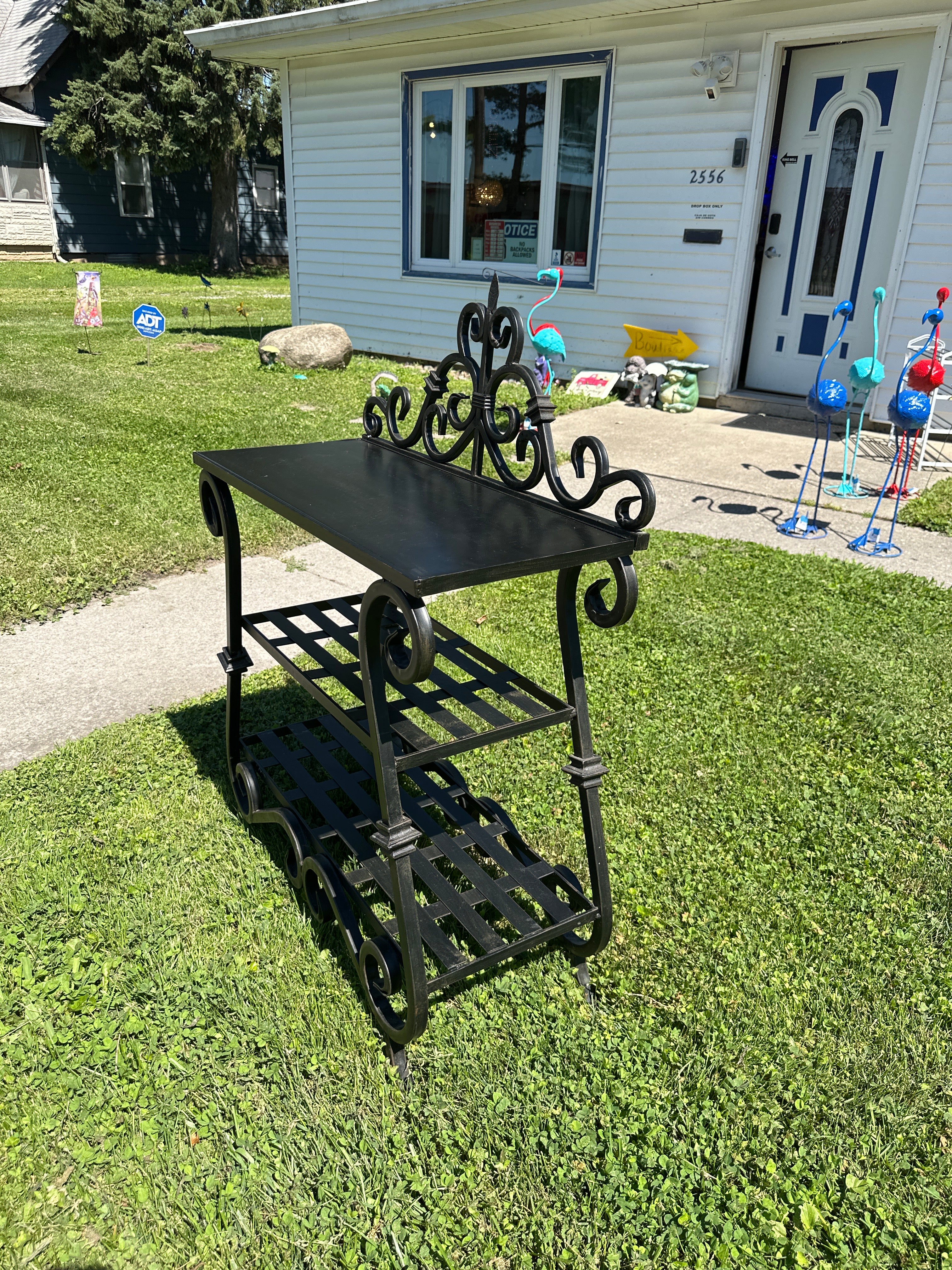 Wrought  iron baker’s rack / plant stand / display shelf( in store pick up)