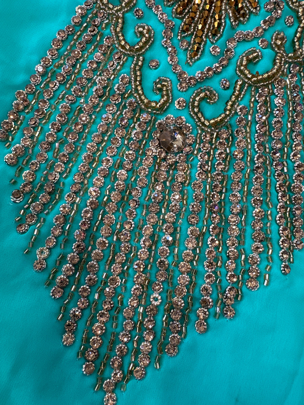 Teal green Dubai gown (discounted) size 14/16