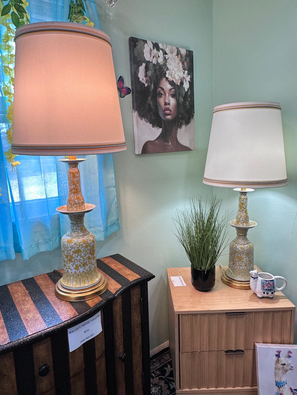 Pair of Decorative Porcelain Lamps — $225 for the pair(in store pick up only)