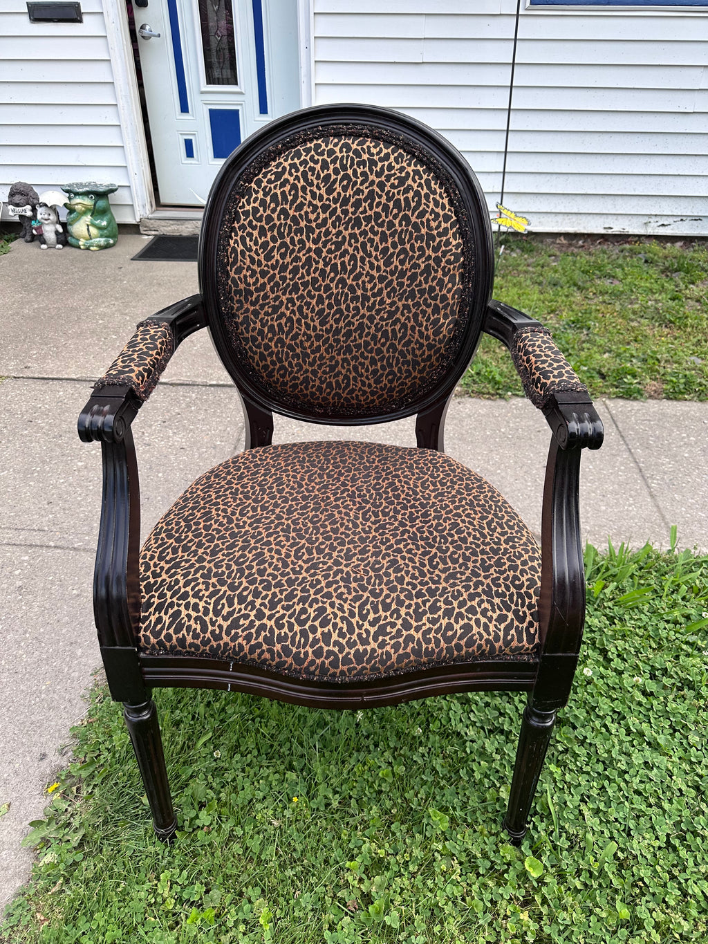 Leopard Print Chair ( In store pickup Only)