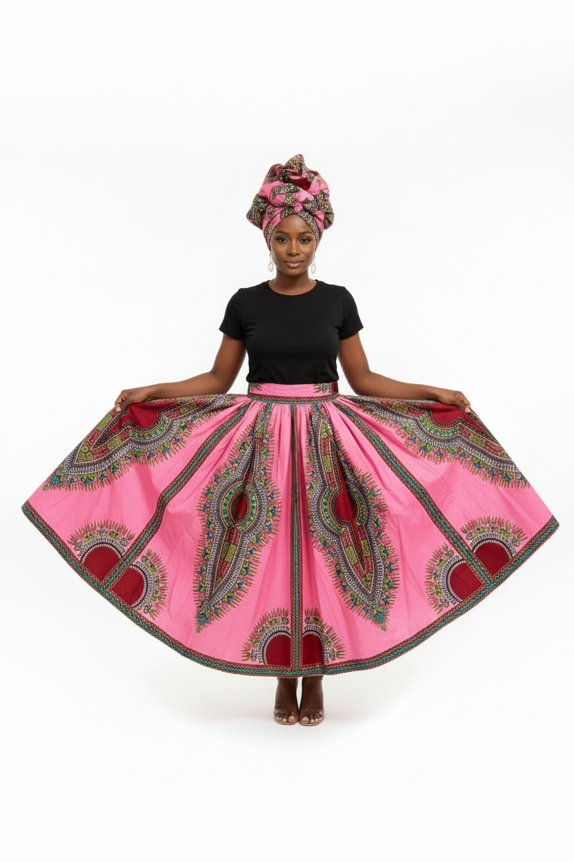 Pink Nigerian skirt size xl (free size)