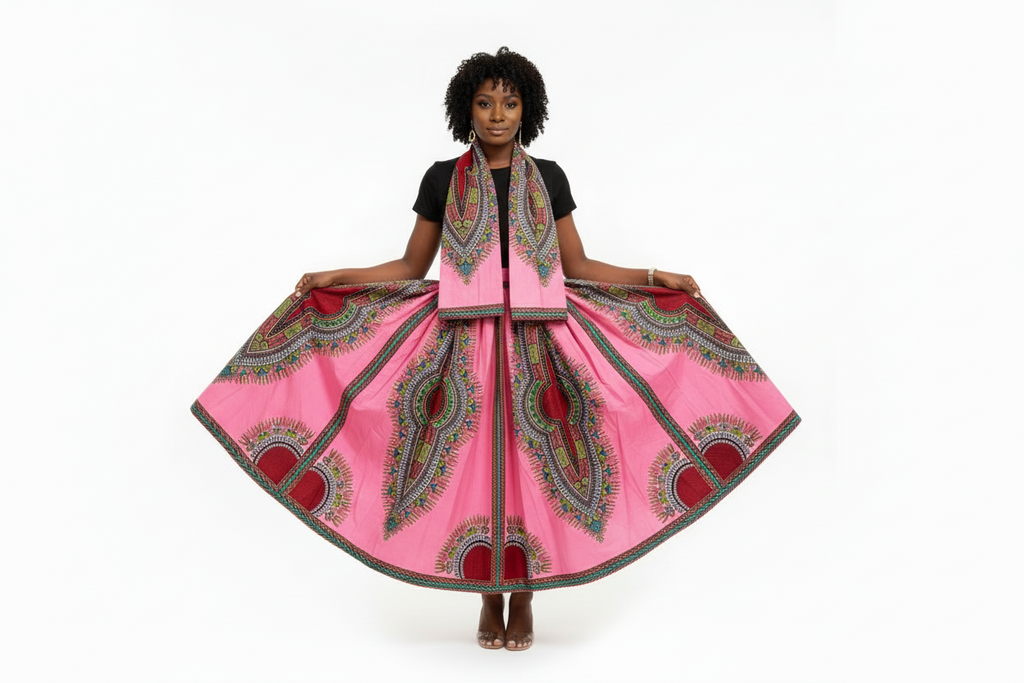 Pink Nigerian skirt size xl (free size)