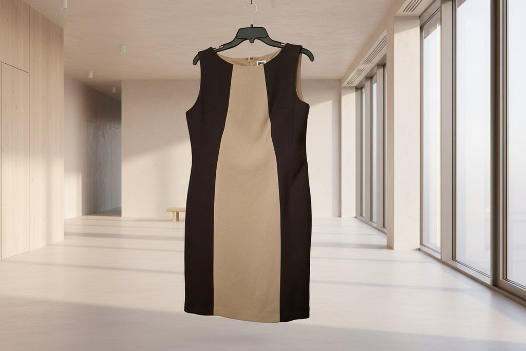 Brown and beige two tone Calvin Klein dress size 12