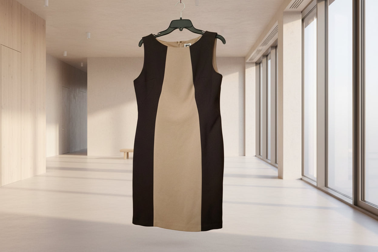 Brown and beige two tone Calvin Klein dress size 12