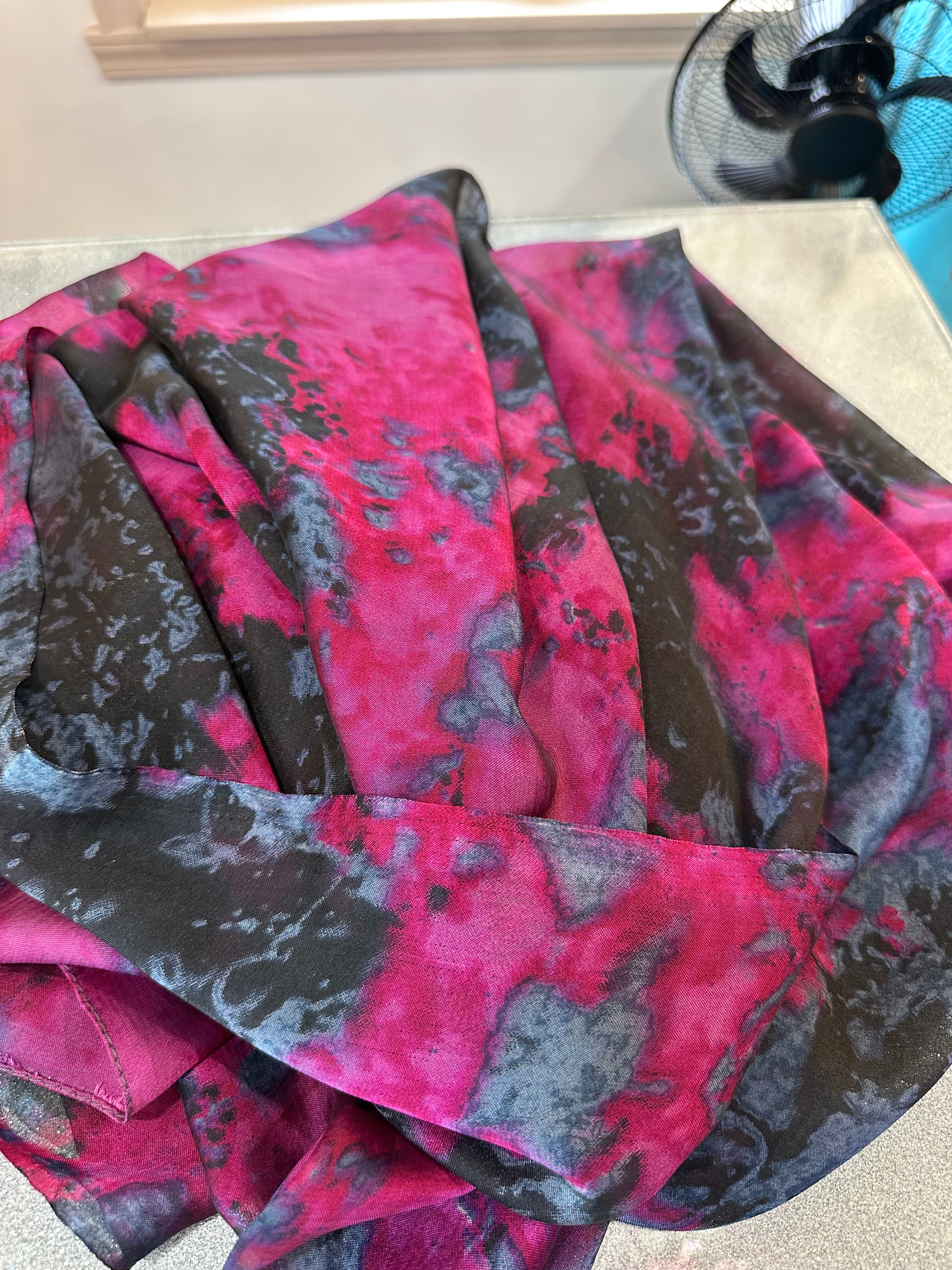 Magenta ,gray and black