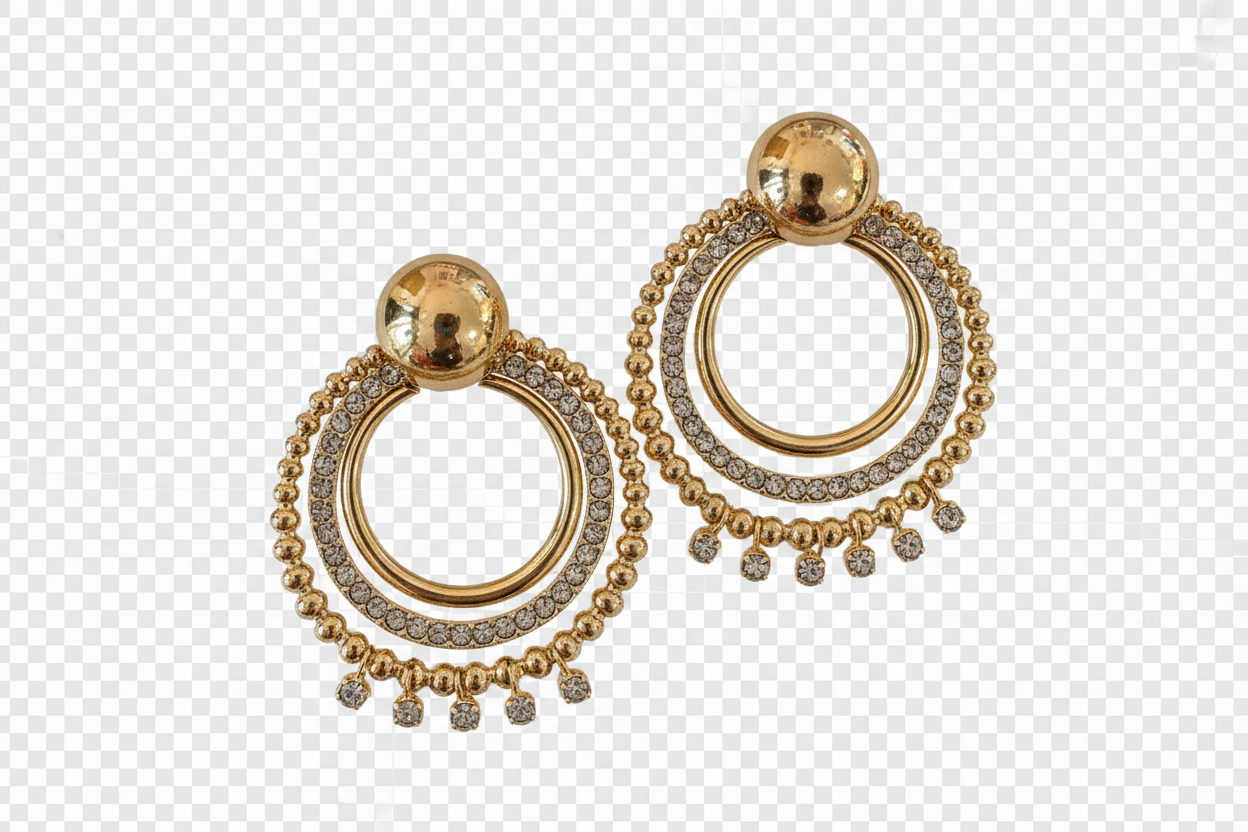 Gold with diamonds