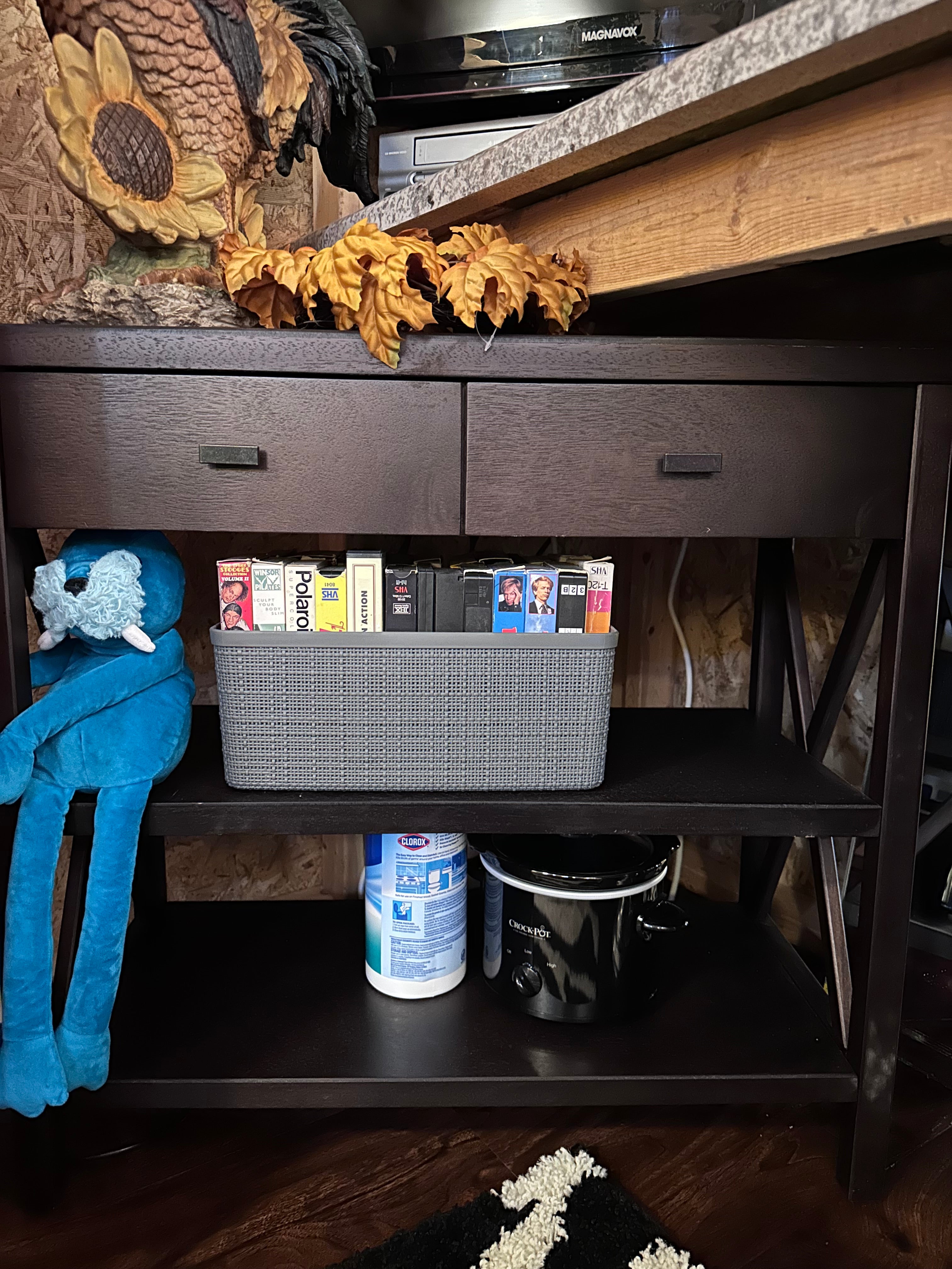 Brown Console stand with drawers- in store pick up only