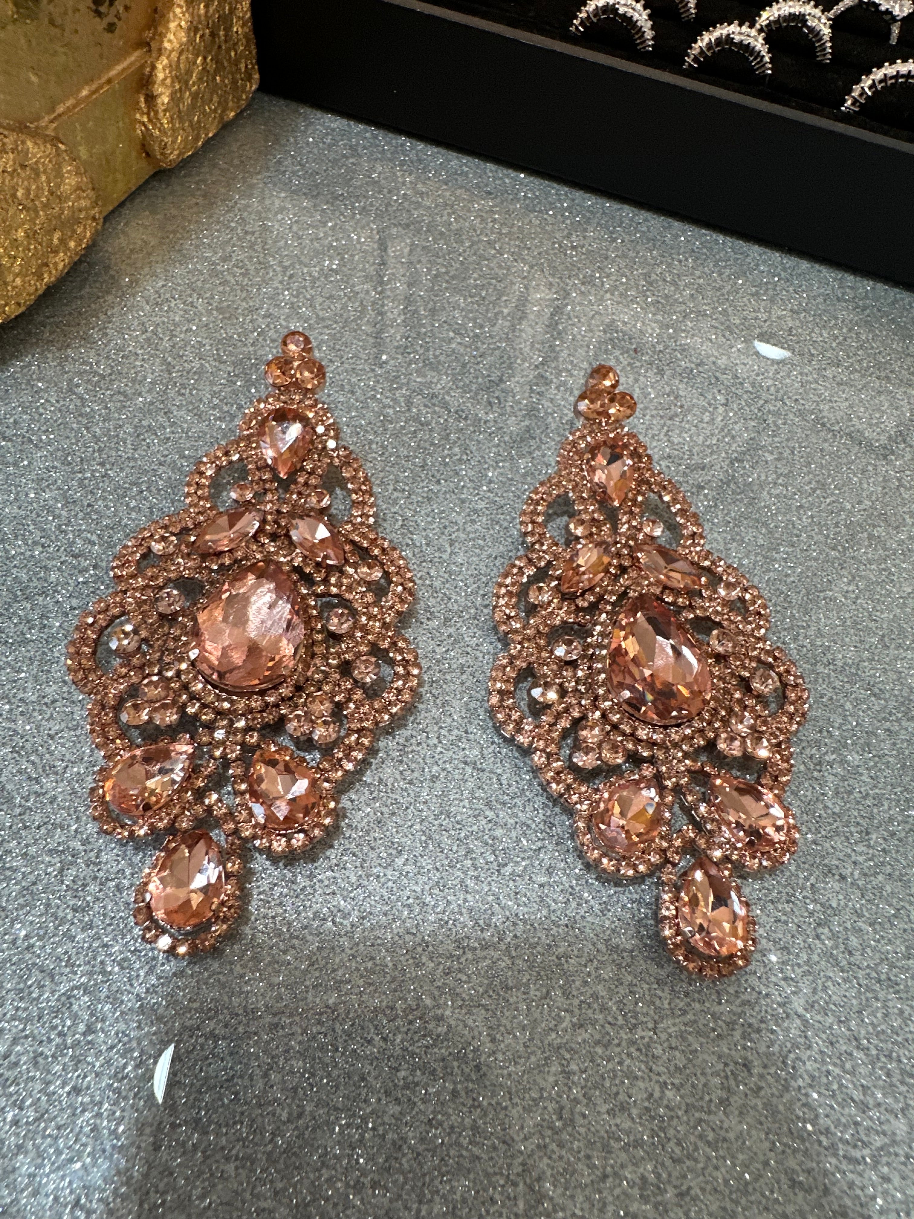 Peach earrings