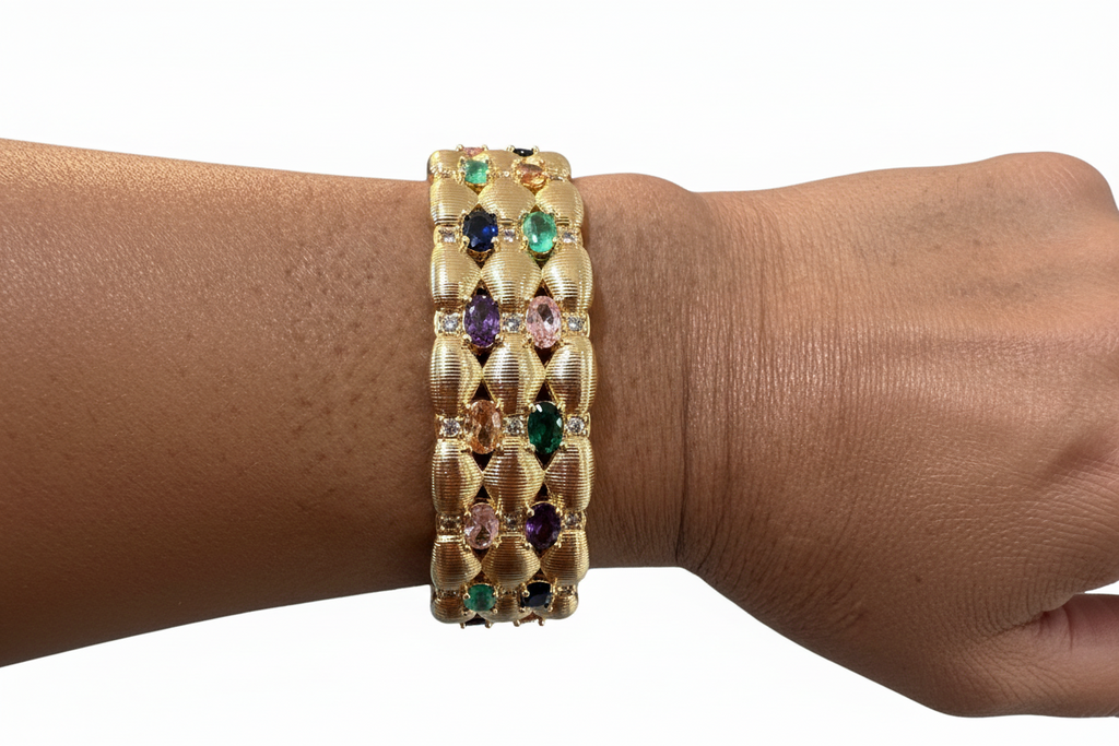 Gold combo ring and bracelet