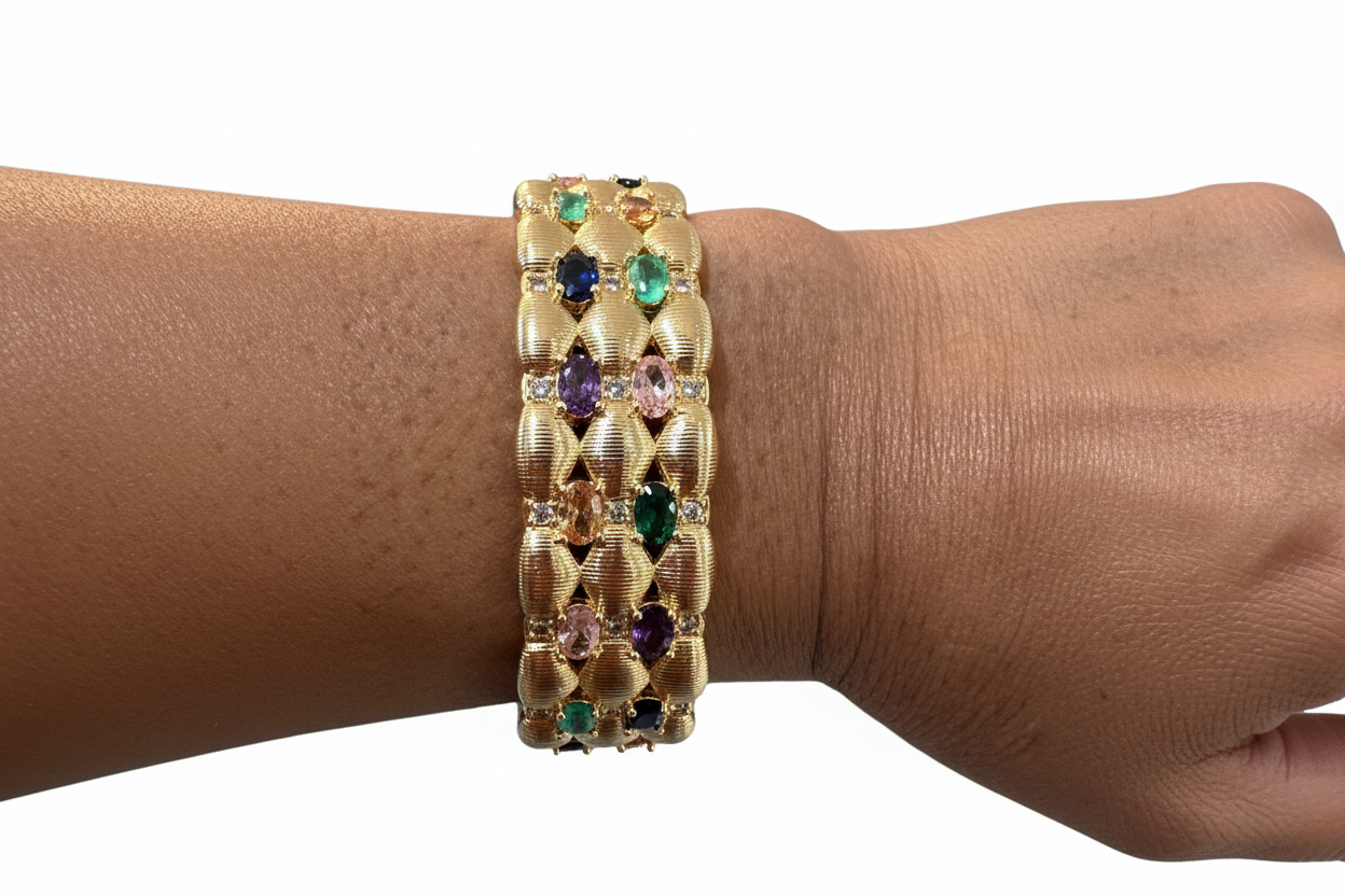 Gold combo ring and bracelet