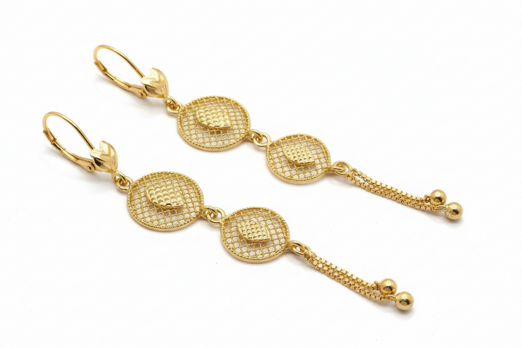 Gold earrings