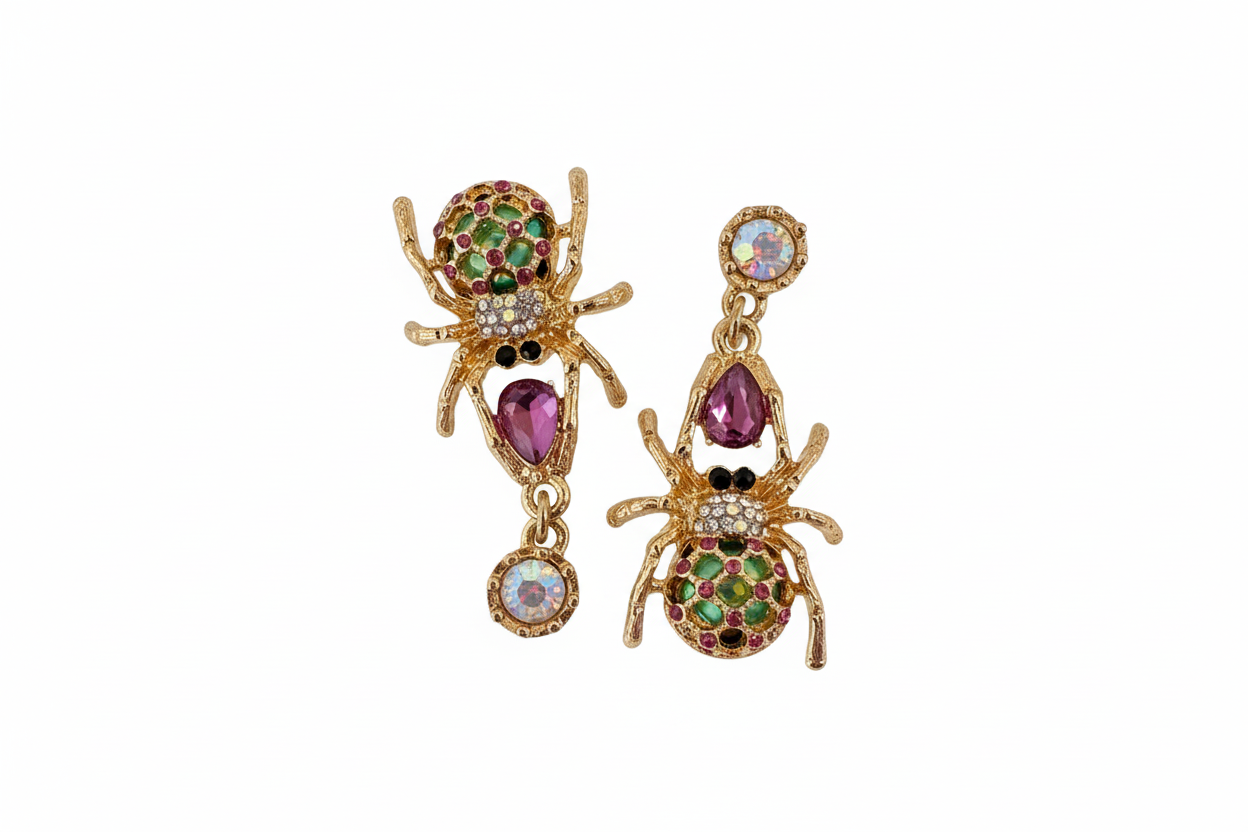 Cute spider earrings