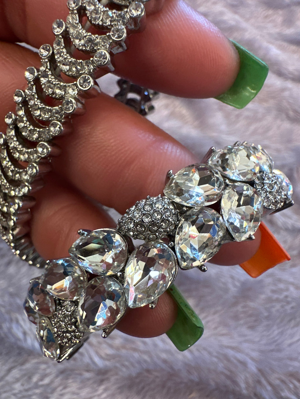 Two unique silver bracelets ( go great together or separate)