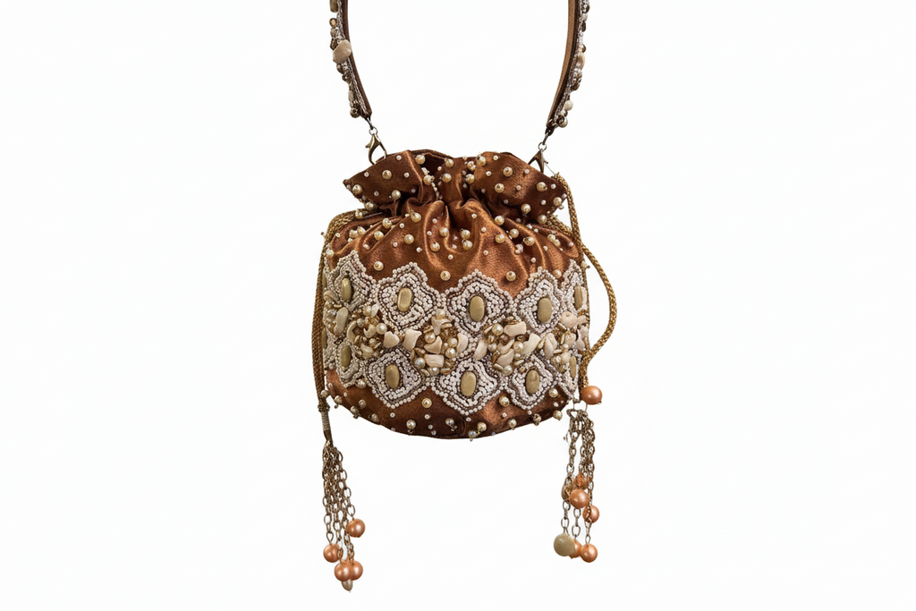 Beautiful bronze pearl purse ( brand new )