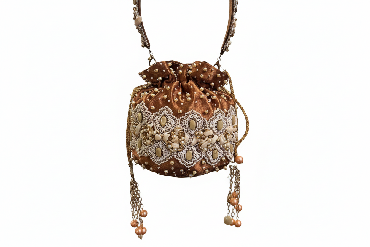 Beautiful bronze pearl purse ( brand new )