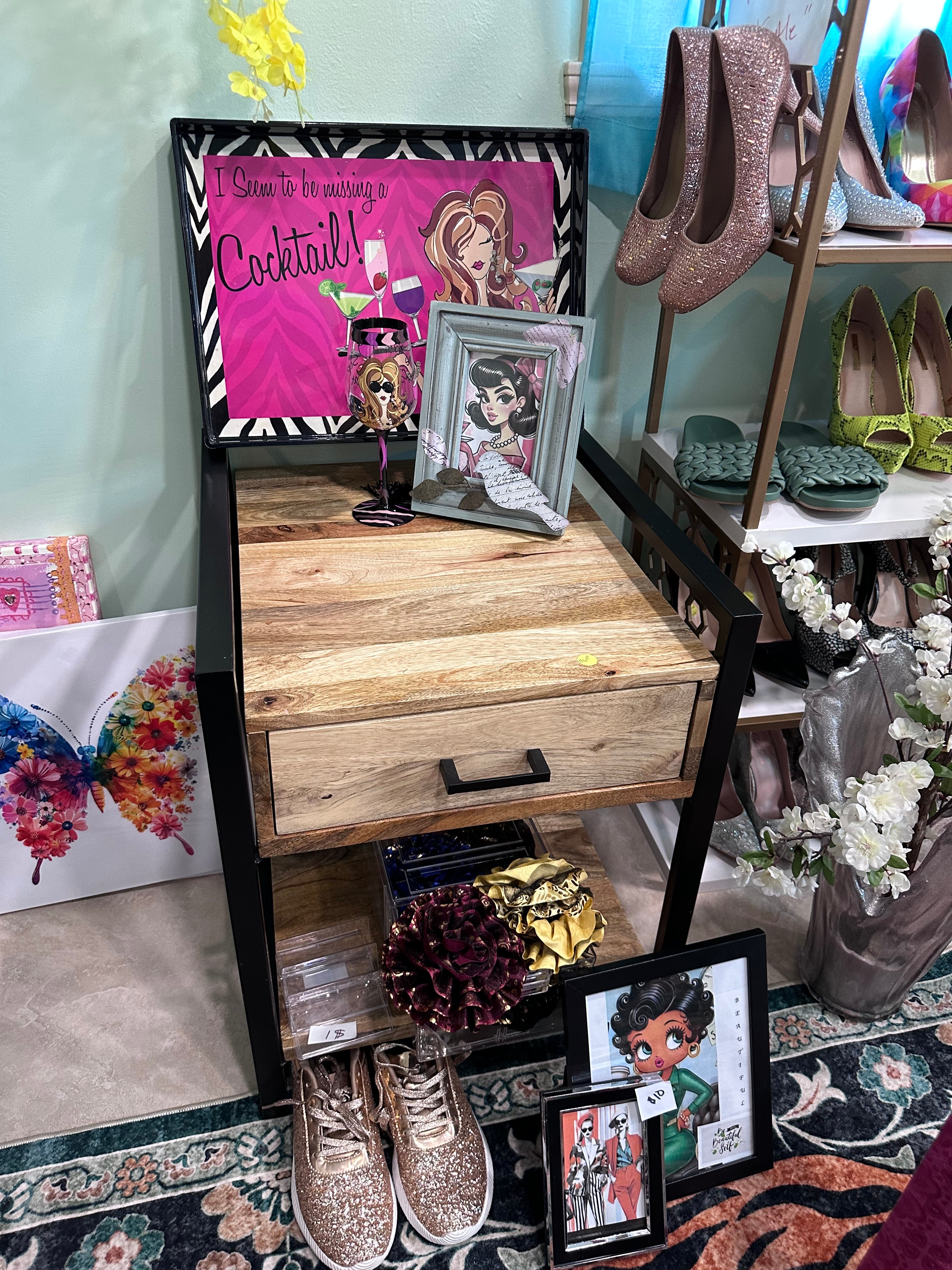 Solid Wood table with drawer -excellent condition - in store pickup only