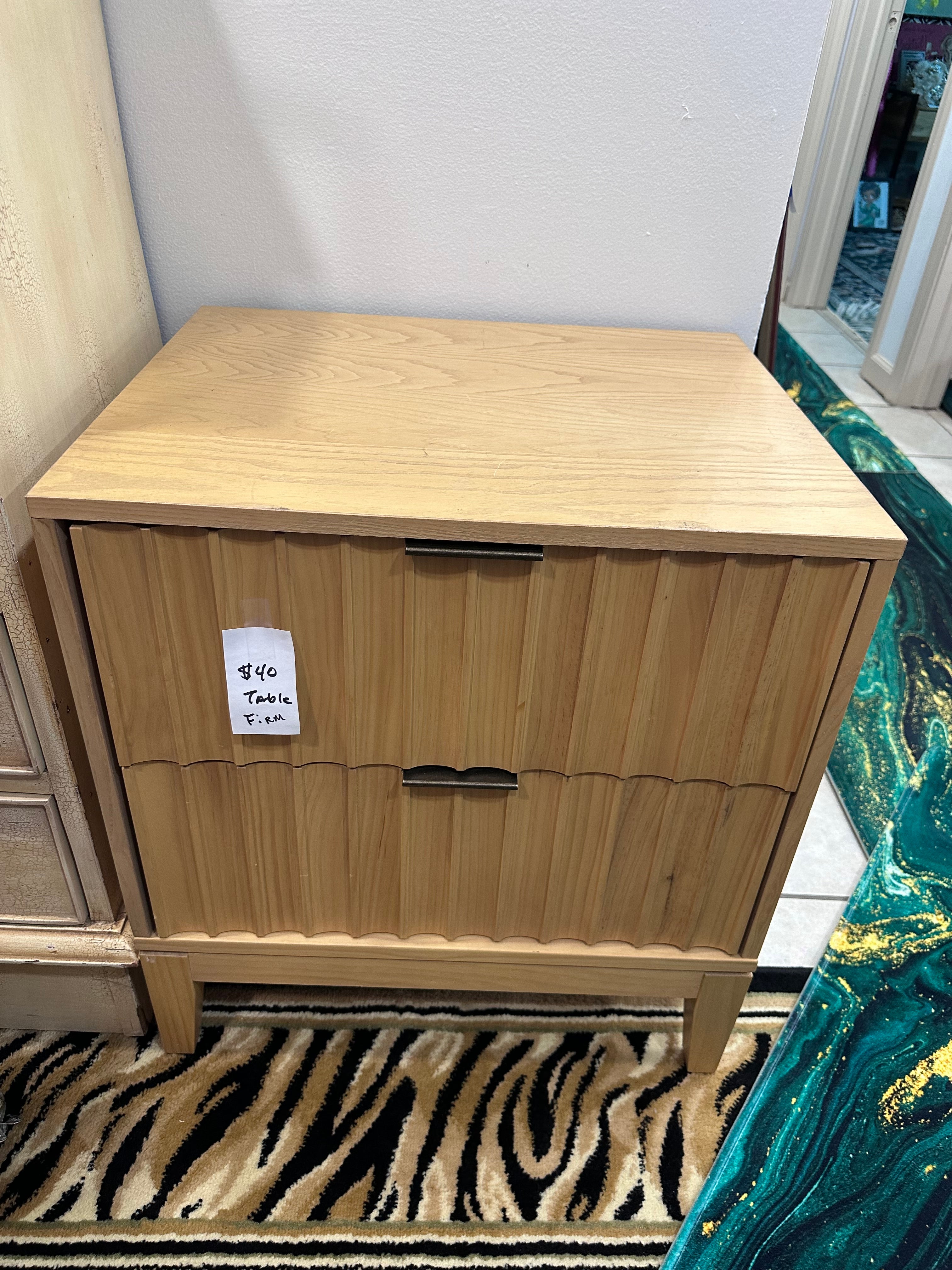 Cute beige table/night stand-in store pick up only