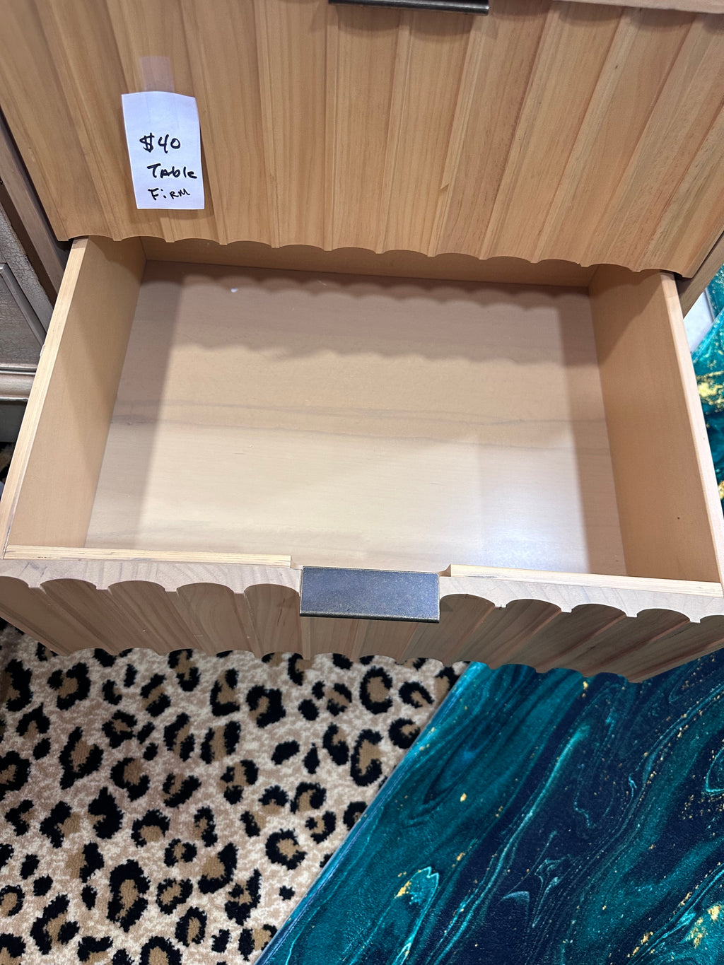 Cute beige table/night stand-in store pick up only