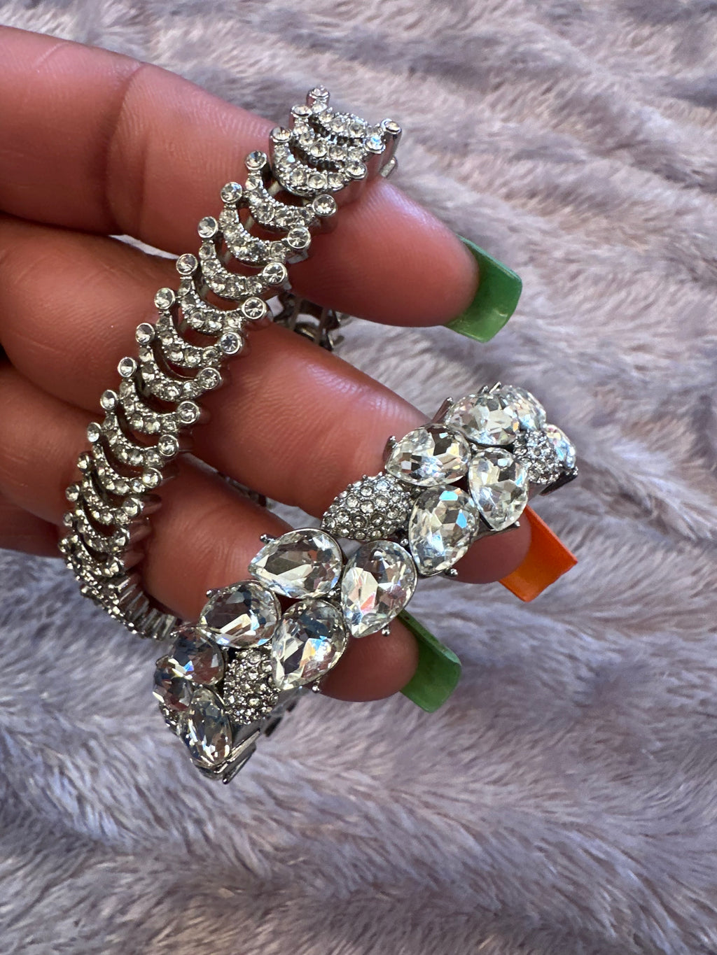 Two unique silver bracelets ( go great together or separate)