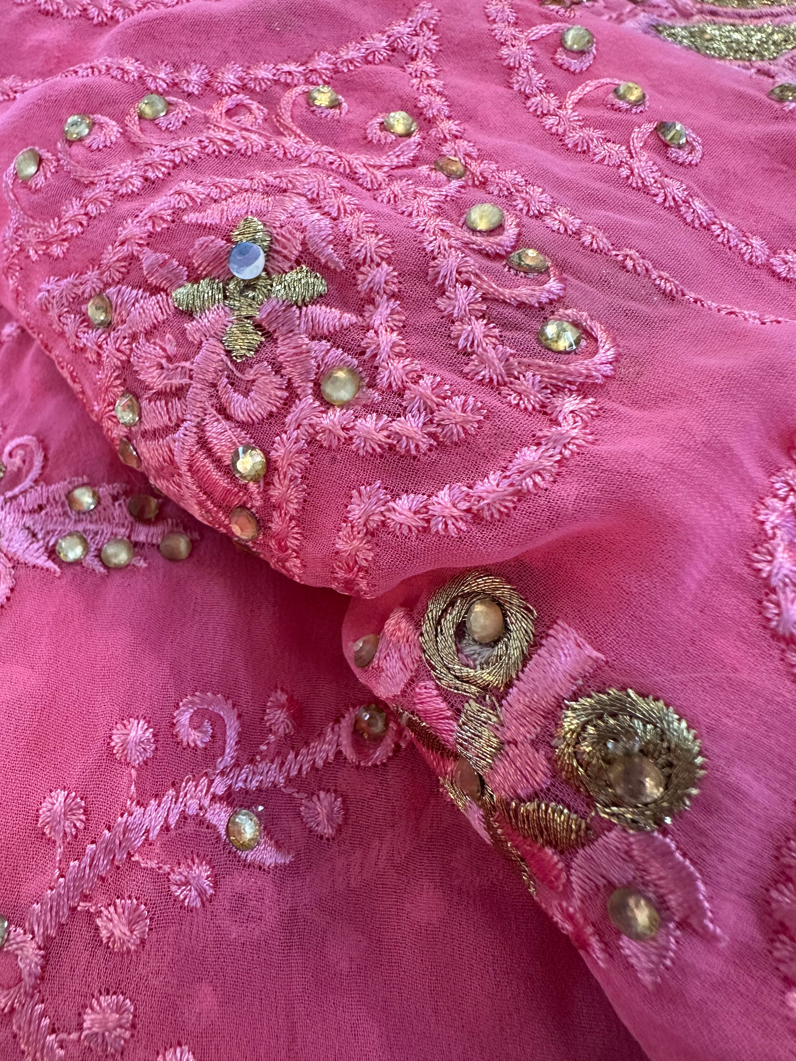 Hot pink Dubai scarf