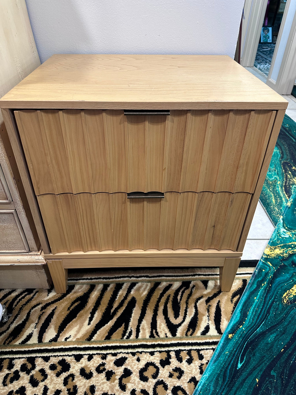 Cute beige table/night stand-in store pick up only