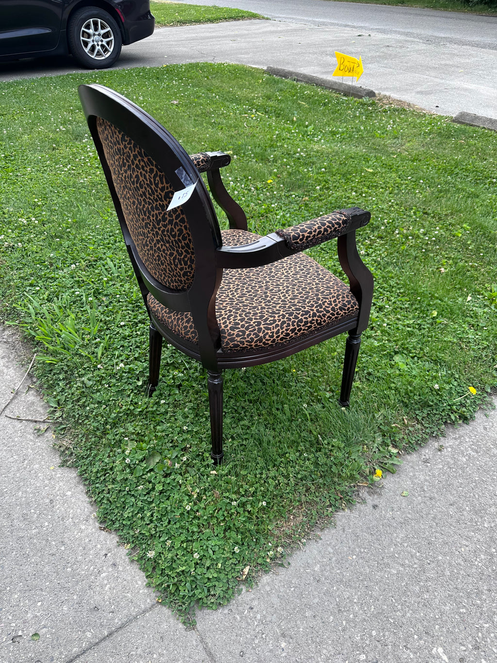 Leopard Print Chair ( In store pickup Only)