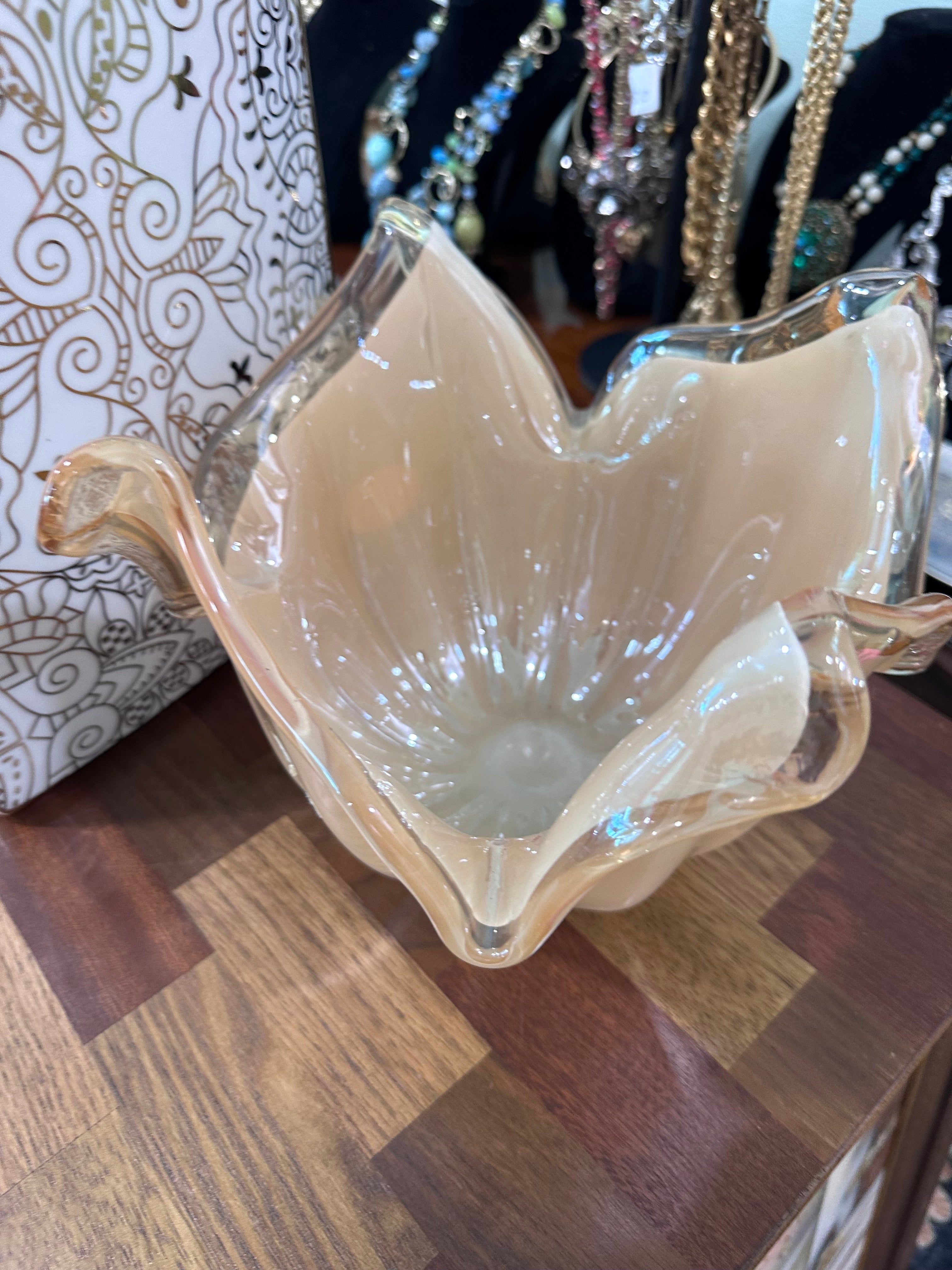 Decorative glass table piece ( in store pick up only)