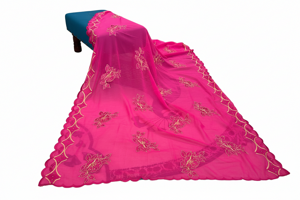 Hot pink Dubai scarf