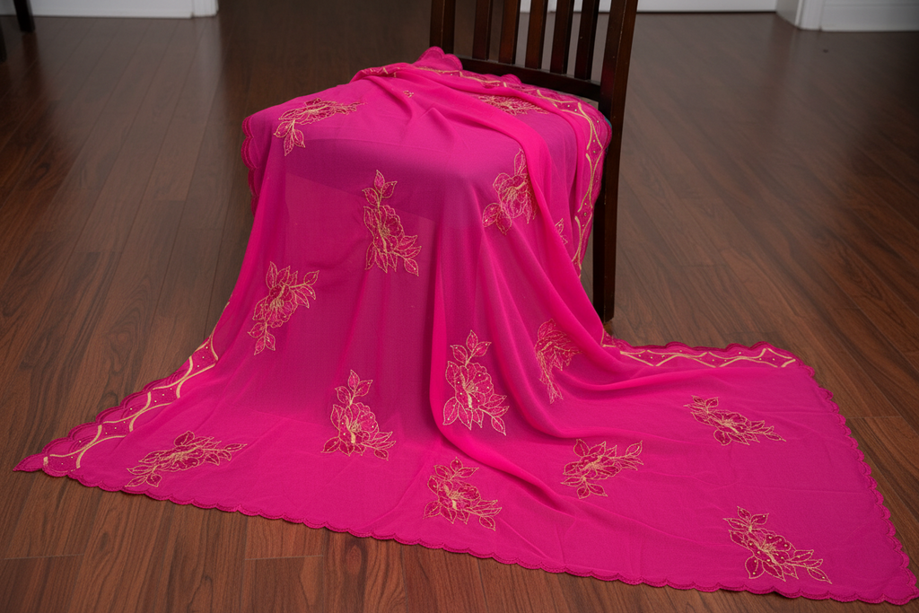Hot pink Dubai scarf