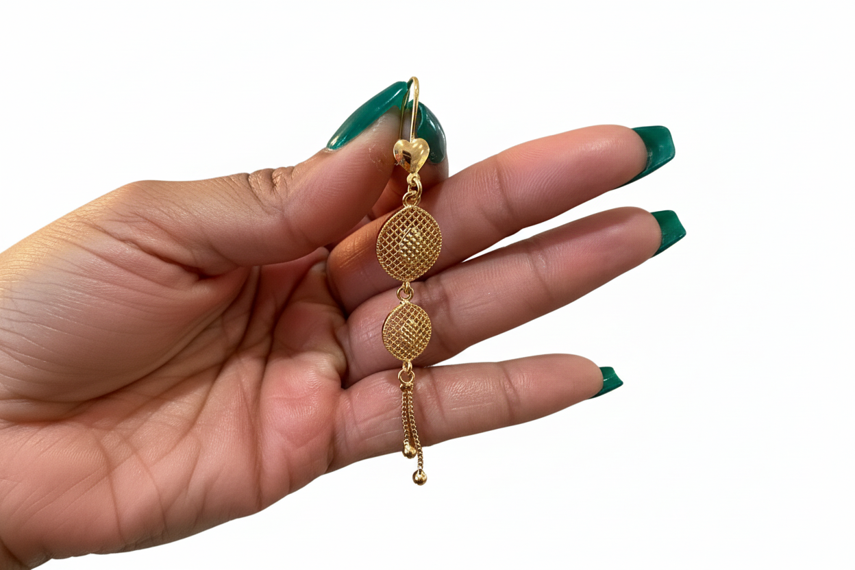 Gold earrings