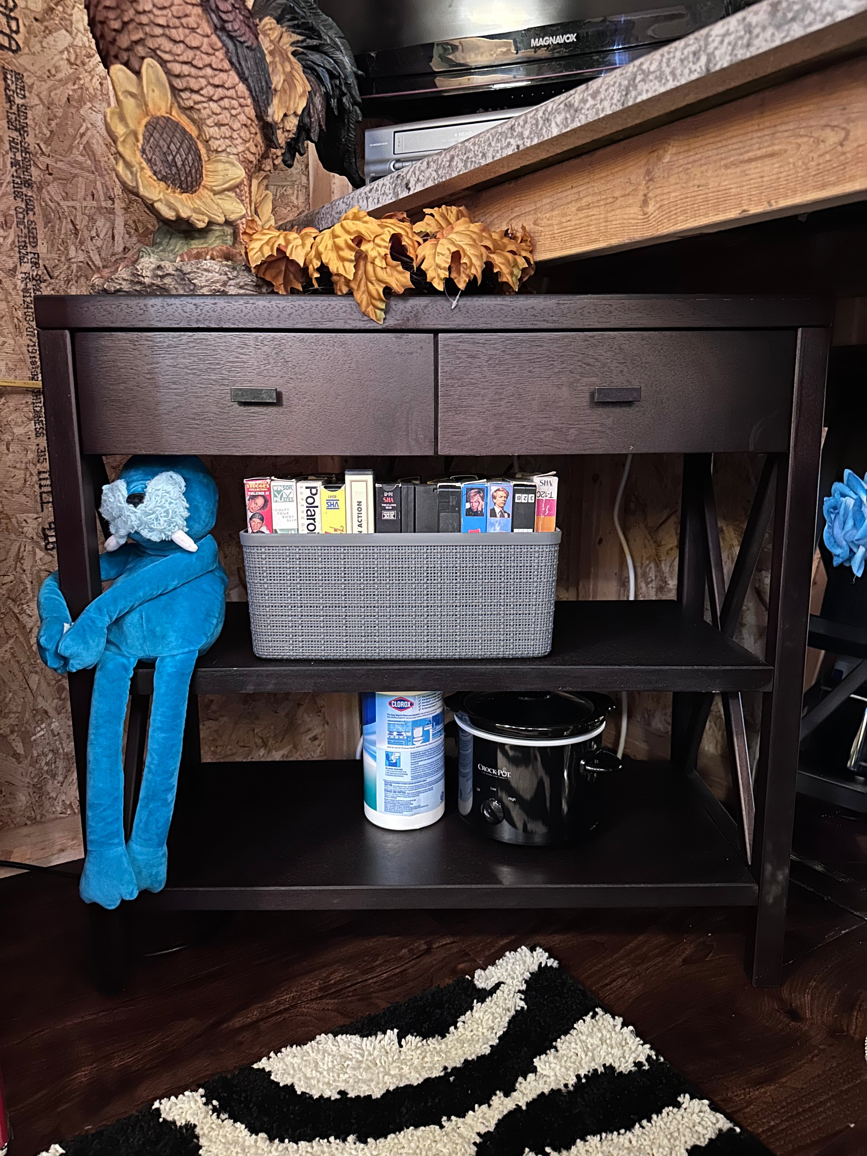 Brown Console stand with drawers- in store pick up only