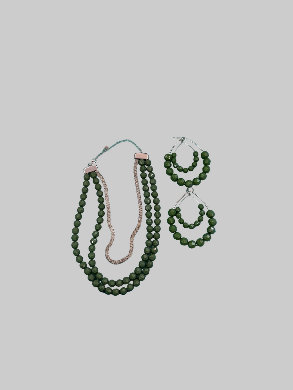 Olive  Green Jewelry Set