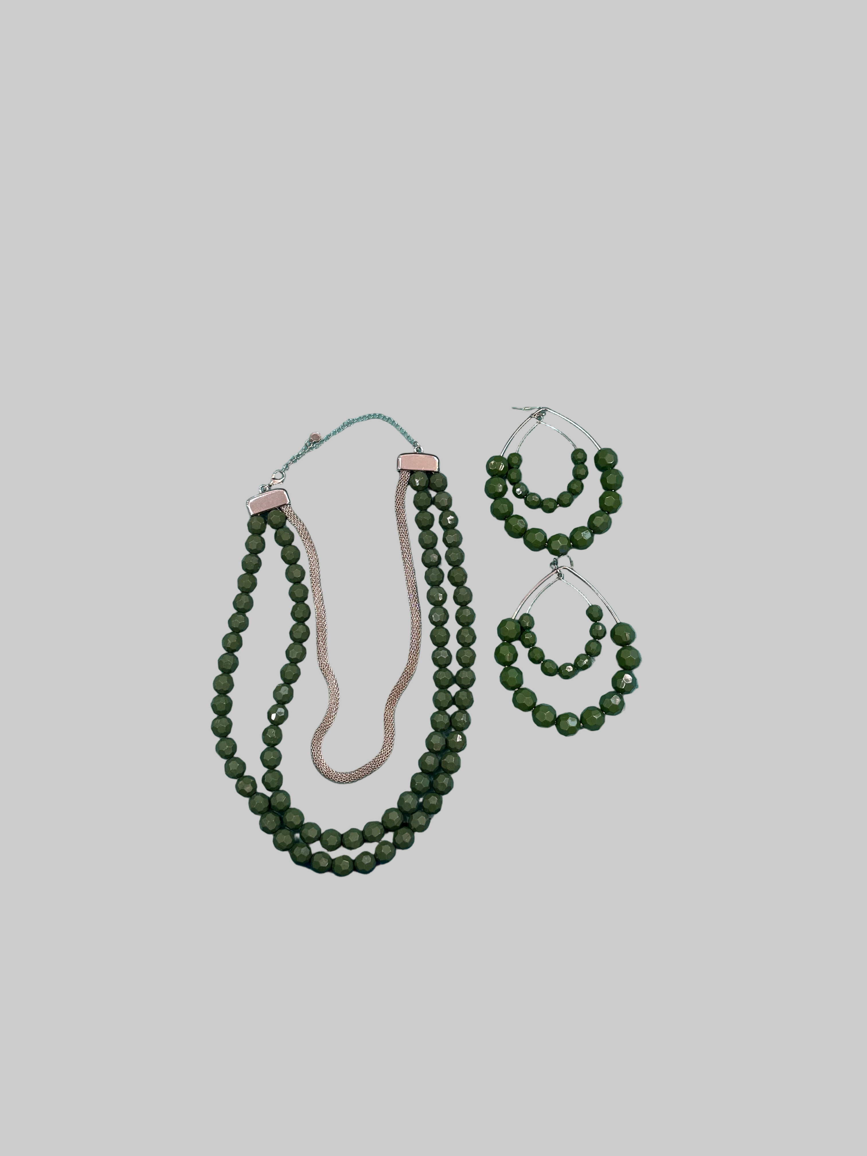 Olive  Green Jewelry Set