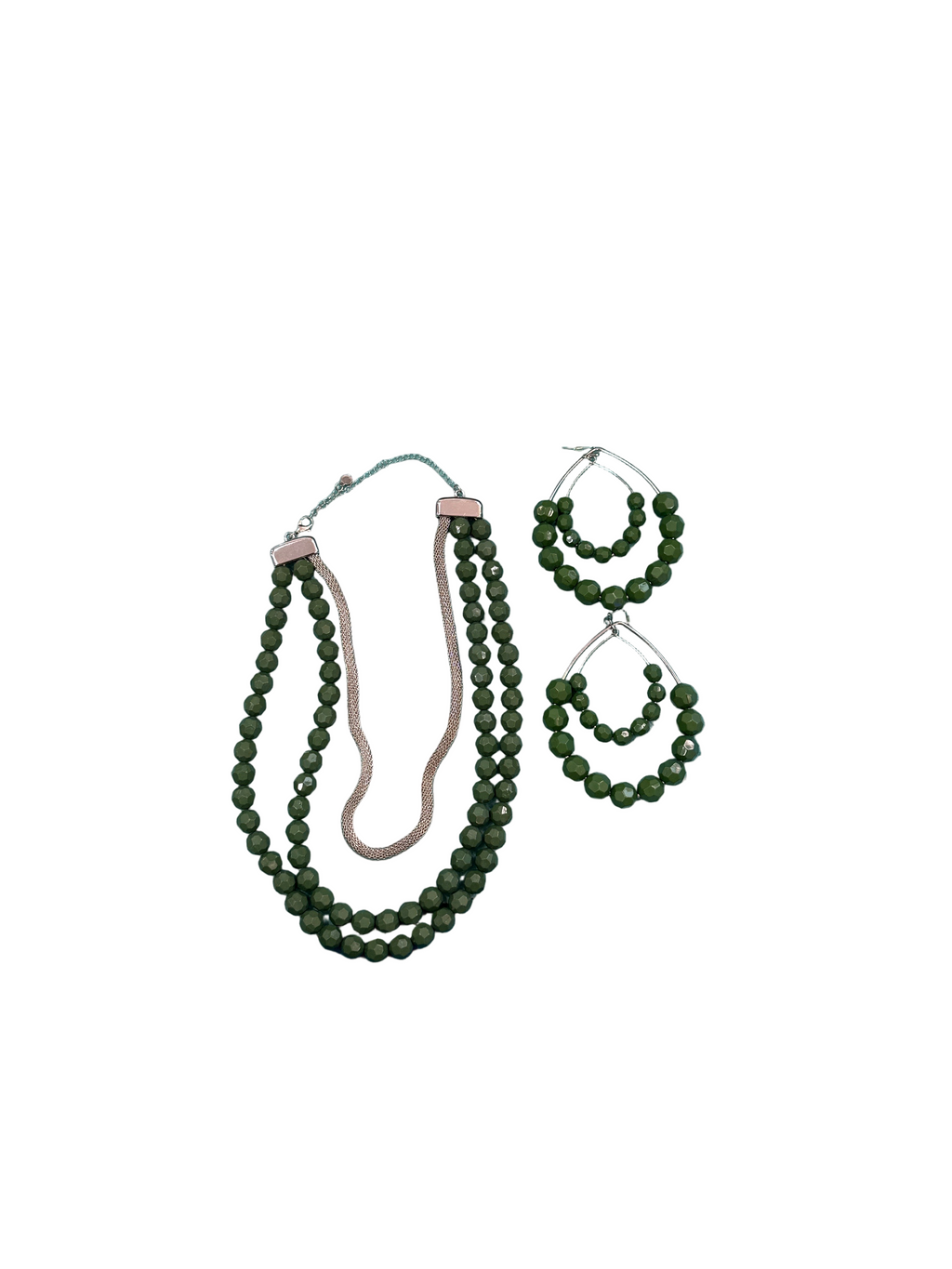 Olive  Green Jewelry Set